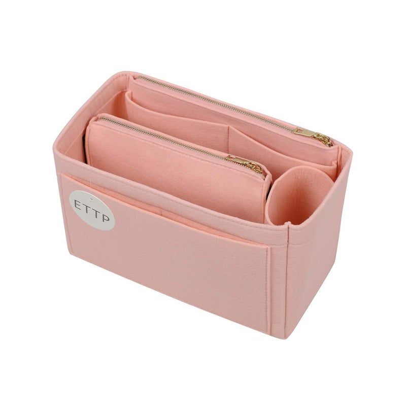 ETTP Purse Organizer, Felt Bag Organizer Insert For Speedy, Neverfull, Tote, Handbag, 8 Colors 5 Sizes (Medium, Brush Pink) - Image 1